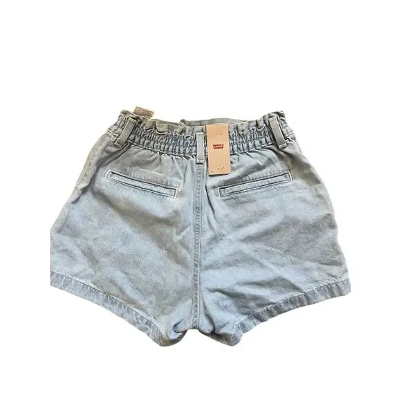 Women's High-Rise Denim Shorts Blue Size 27 Casual Summer 5-Pocket - Picture 3 of 8